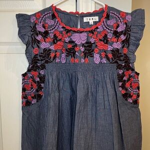 THML Women’s Embroidered Denim Top